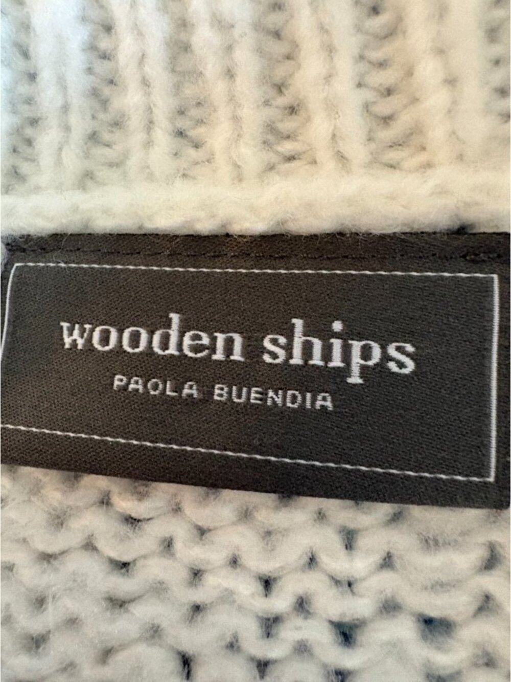 Wooden Ships Hot Cup of Joe Ivory Mohair Sweater Chunky Cozy S/M $148 MSRP - Picture 2 of 9
